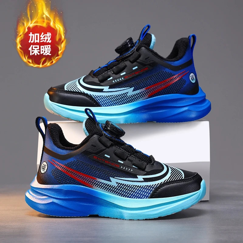 

Зимние кроссовки для мальчиков 2025 года, сохраняющие тепло, модные студенческие кроссовки для бега на открытом воздухе, универсальные противоскользящие мужские повседневные кроссовки