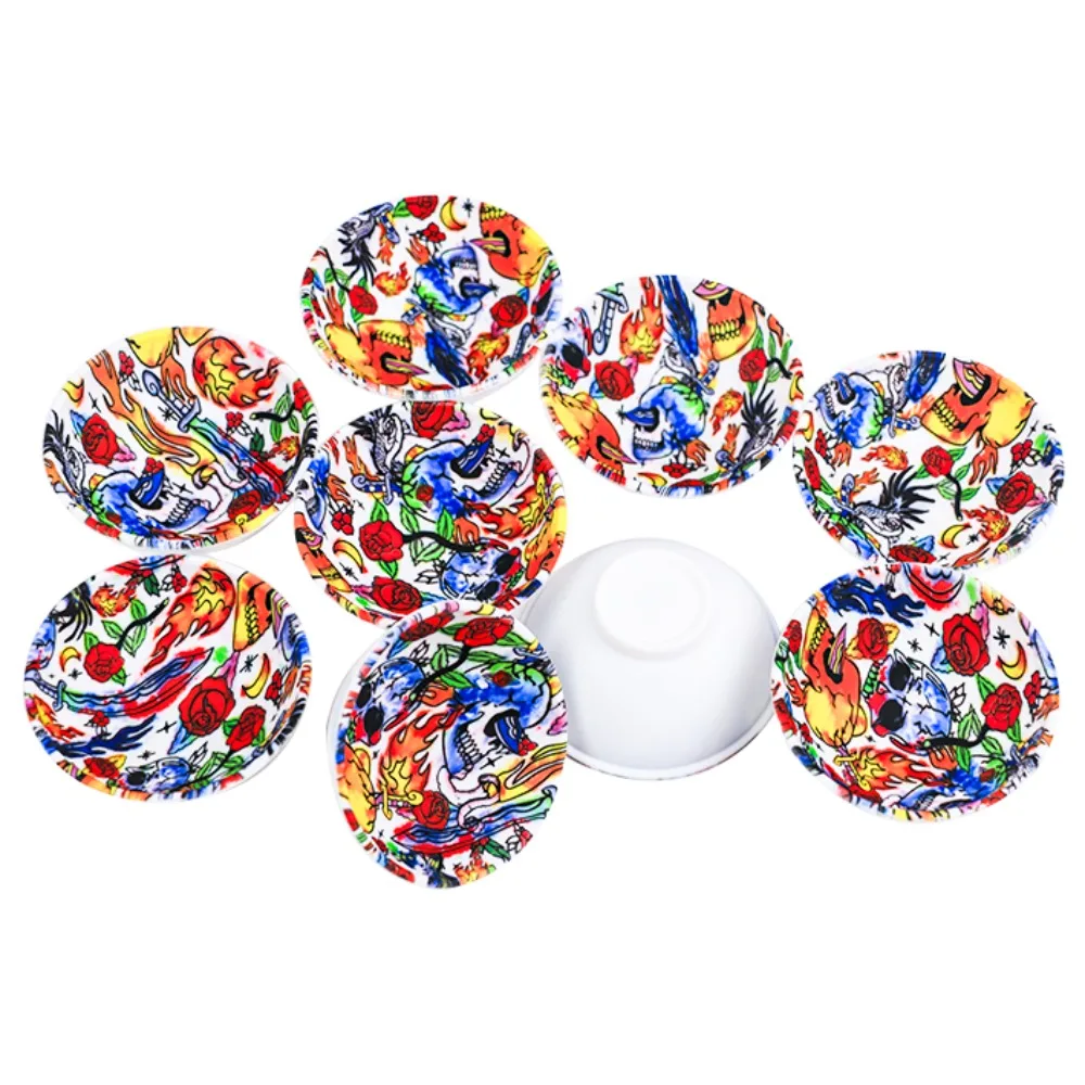 

15g Color Silicone Bowl Portable Color Anime Watermark Silicone Oil Bowl