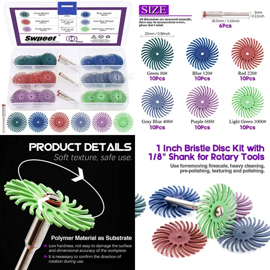 66Pcs 1 Inch 6 Mixe…