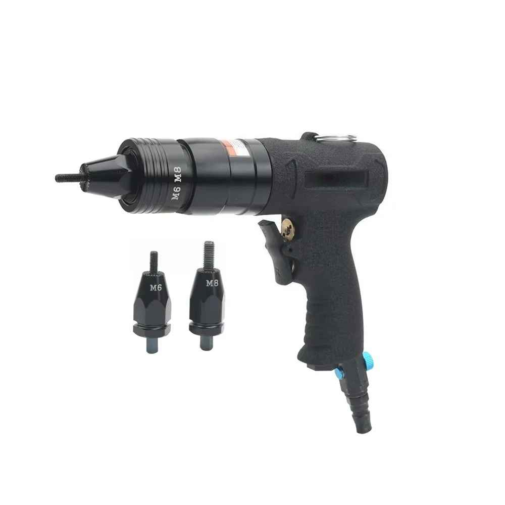 

803 M5 M6 M8 Self-Lock Pneumatic Rivet Nut Guns Tools Insert Thread Pull Setter Riveters Set for Aluminum and Iron Round Nuts