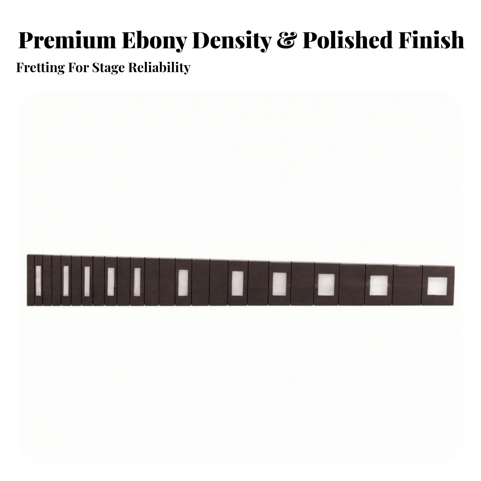 Replacement Ebony Fretboard with Pre-cut Slots for Guitar Neck Repair Accessory for Musicians and Luthiers Restoration Work