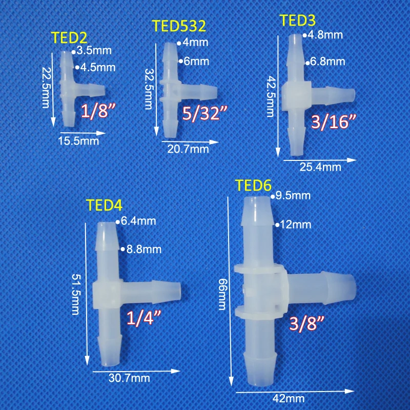 Junção plástica do t do conector de três vias do encaixe do t do t de pvdf para o tubo da mangueira