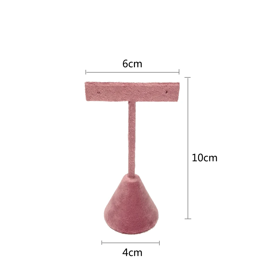 Rosa Samt Schmuck Veranstalter Tabletts Ohrringe Ringe Halter Ohr stecker Armreif Aufbewahrung stablett Schmuck Zähler Schmuck Display – Detail 8