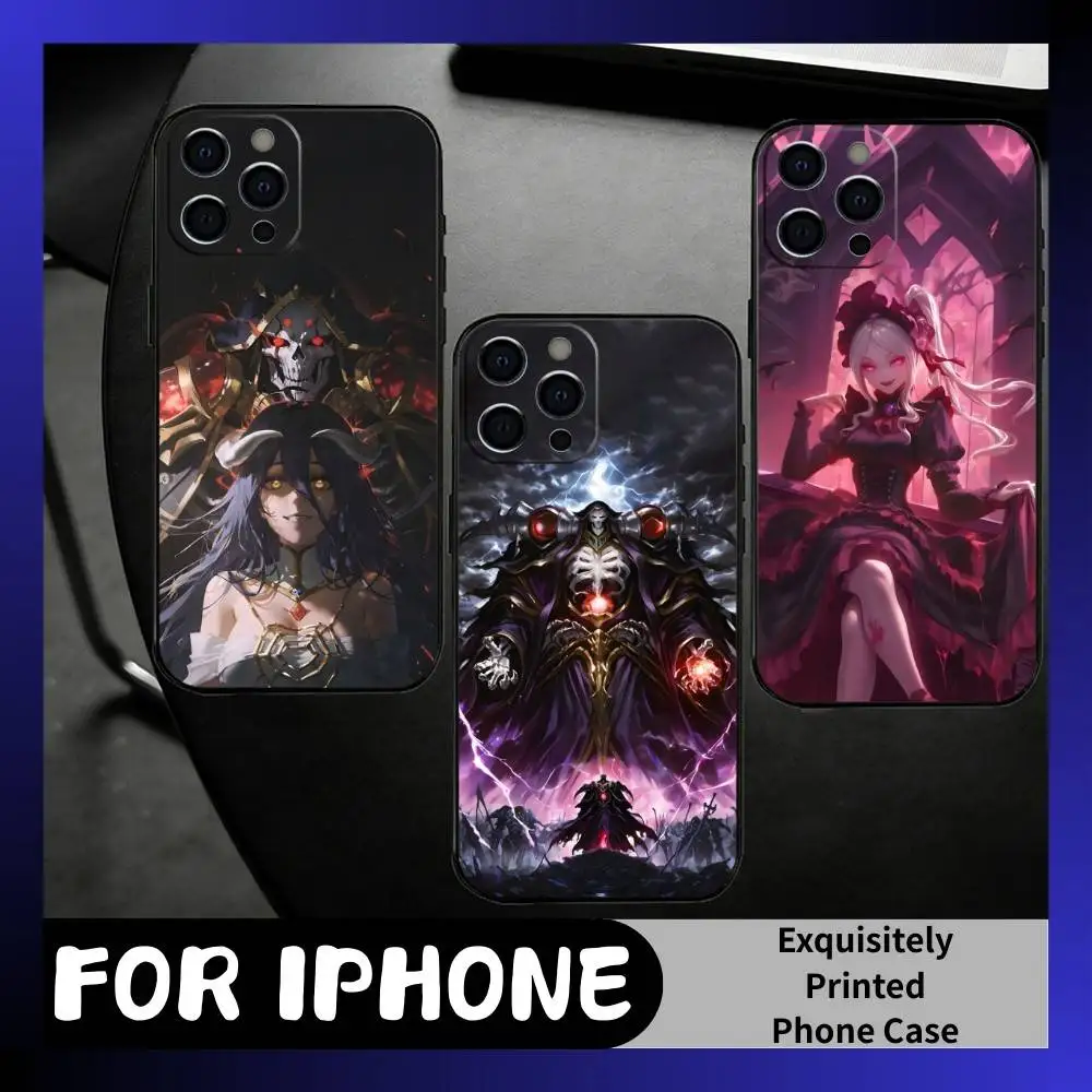 

Ainz O-Overlord Queen Albedo Phone Case For iPhone17,16,15,14,13,12 Plus,Max Soft Silicone Black Cover