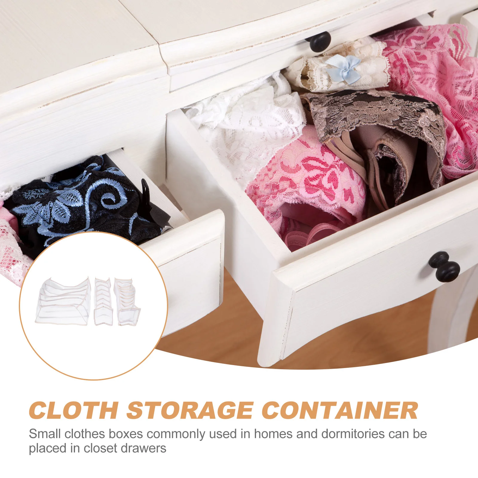 

3Pcs Premium Nylon Underwear Storage Organizer Foldable Closet Bra Organizer Folding Storage Box