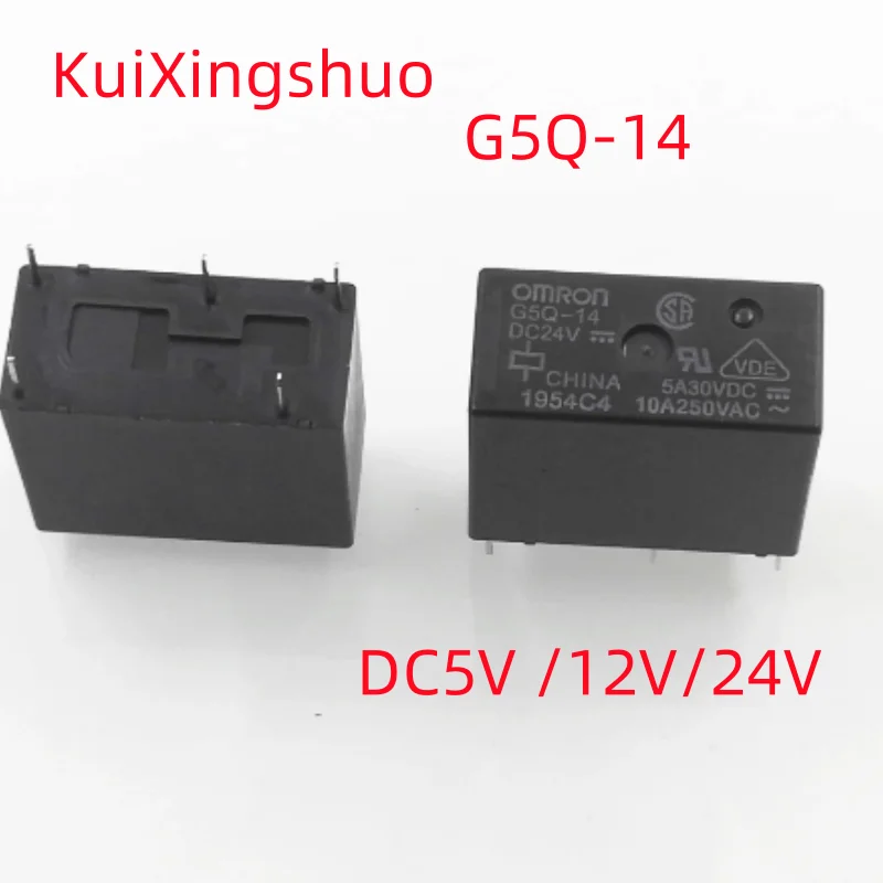 10 pieces/lot brand new original Omron relays  G5Q-14 G5Q-14-5V DC5V G5Q-14-12V DC12V G5Q-14-24V DC24V 5A 5pin G5Q-1 G5Q-1-EU