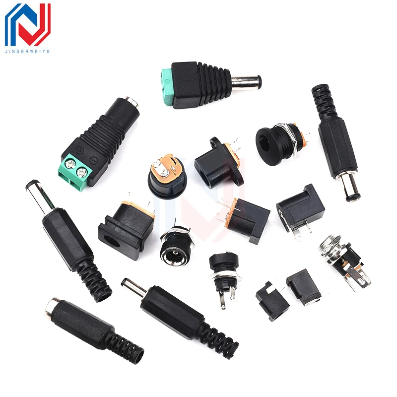 5Pcs/lot DC DC Power Socket Dc002 Connector 3.5x1.1mm/3.5x1.3mm socket Plug Dc005 Male Connector 022b USB 5.5x2.1mm/5.5x2.5mm