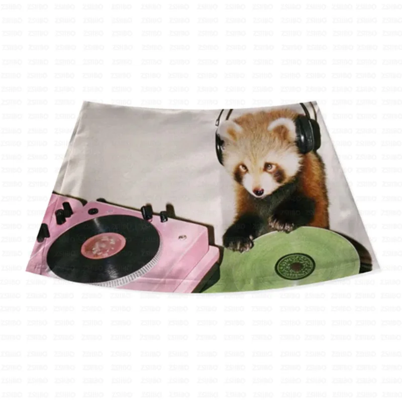 

2000s Aesthetics Summer Panda Funny Printing Kawaii Casual Short Skirt Lace Stitching Sexy Street Emo Girl Personality Hip Skirt