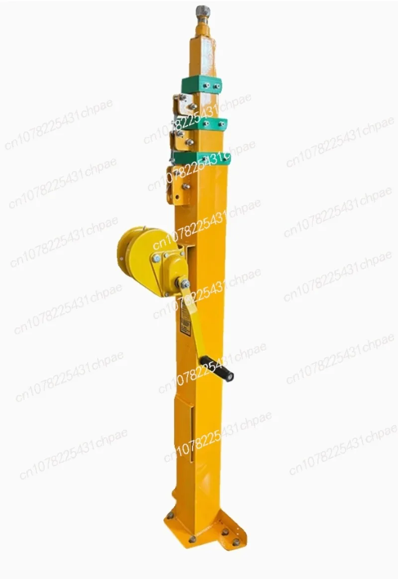 Lifting mast 3/4/5/6/7/8/9 meters ，Hand cranked lifting pole, manual telescopic mechanical winch