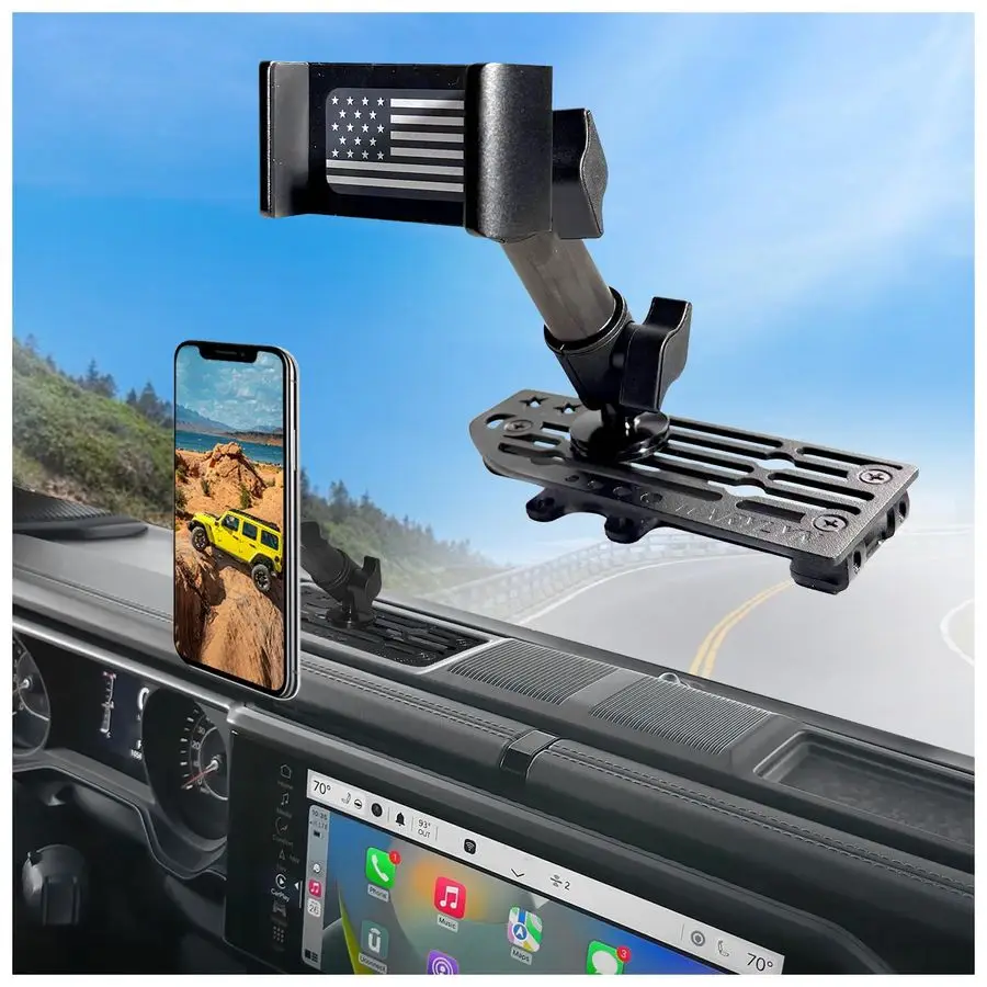 حامل هاتف معدني J eep Wrangler لعام 2024 J eep Wrangler JL 4xe Gladiator حامل هاتف معدني كامل لهاتف iPhone 17 #2