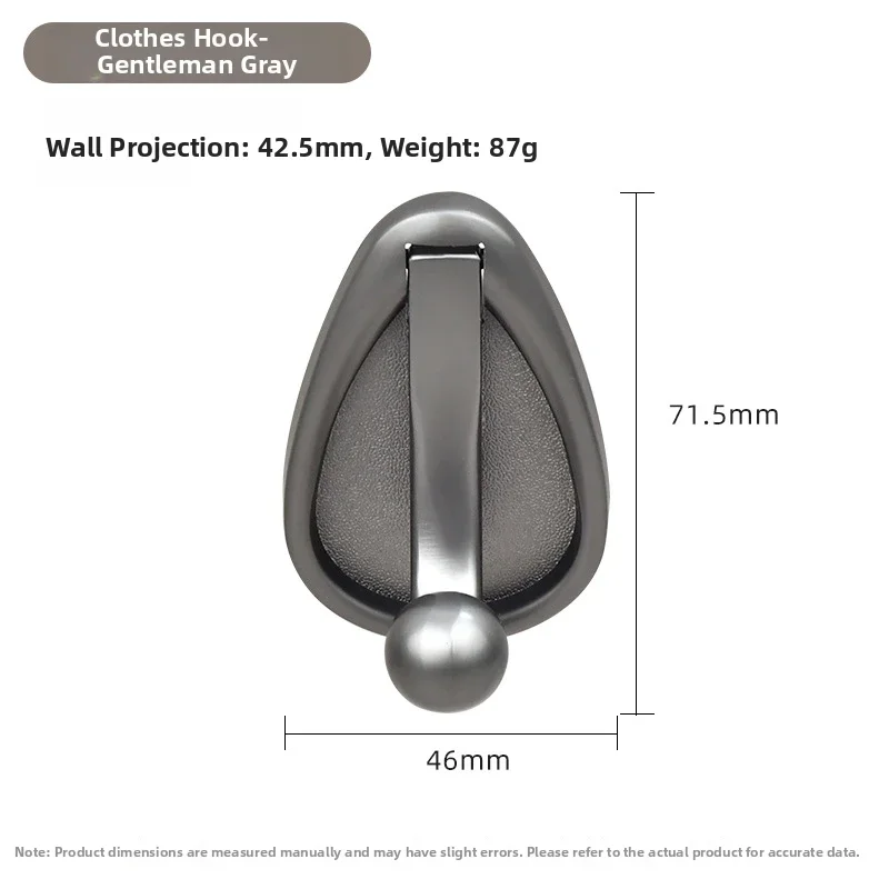 Rustproof Zinc Alloy Wall Mounted Single Hook For Clothing With Strong Load Capacity And Modern Minimalist Design