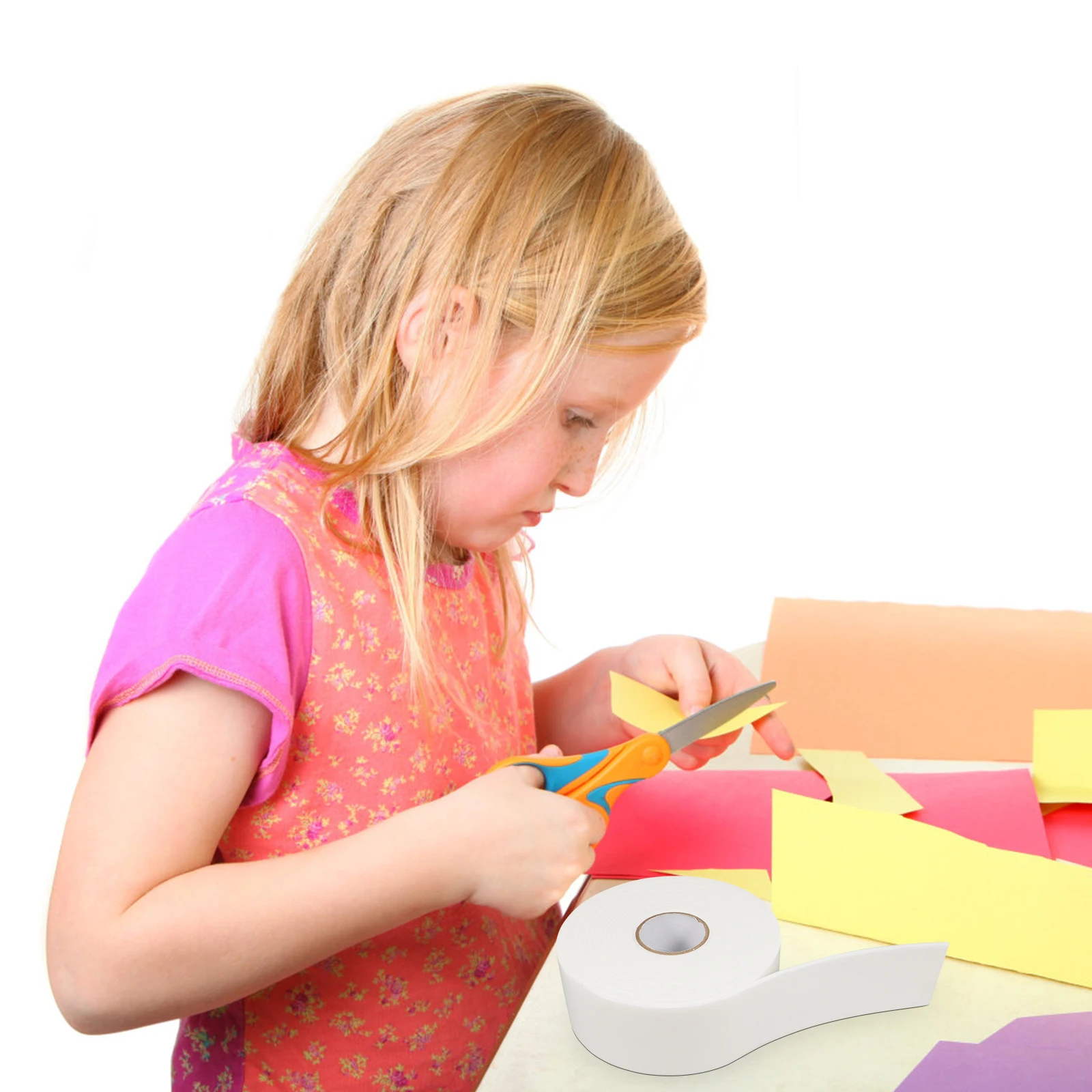 Bande adhésive Double face en mousse blanche, 2 pièces, bande de montage épaisse pour bricolage, Scrapbooking, emballage artisanal de cadeaux, utilisation scolaire et de bureau