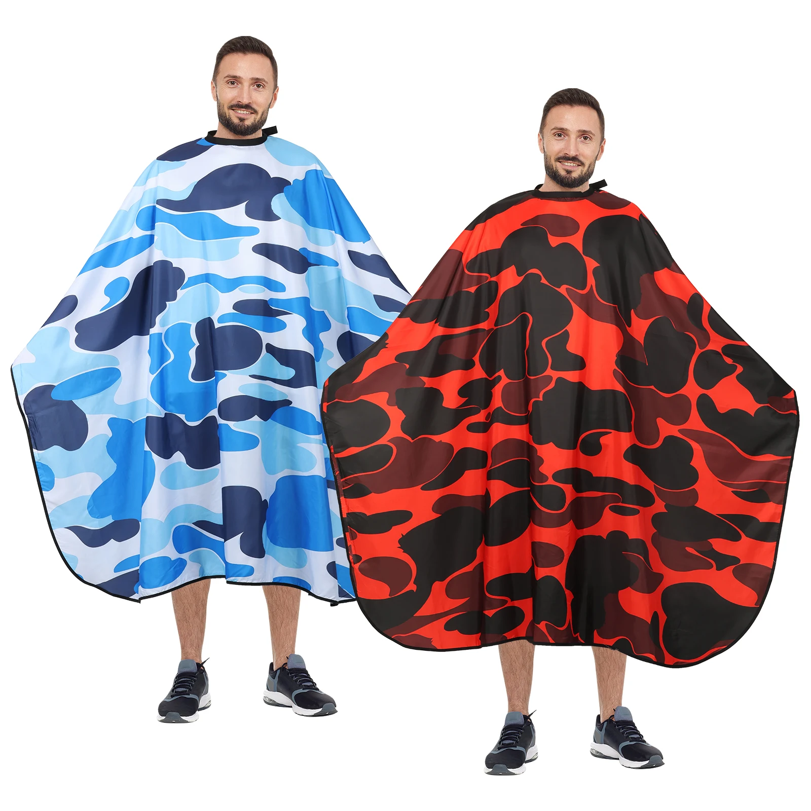 

2Pcs Barber Cape Hair Trimming Stylist Salon Haircut Gown Hair Cutting Apron Waterproof Color Cape With Snap Closure