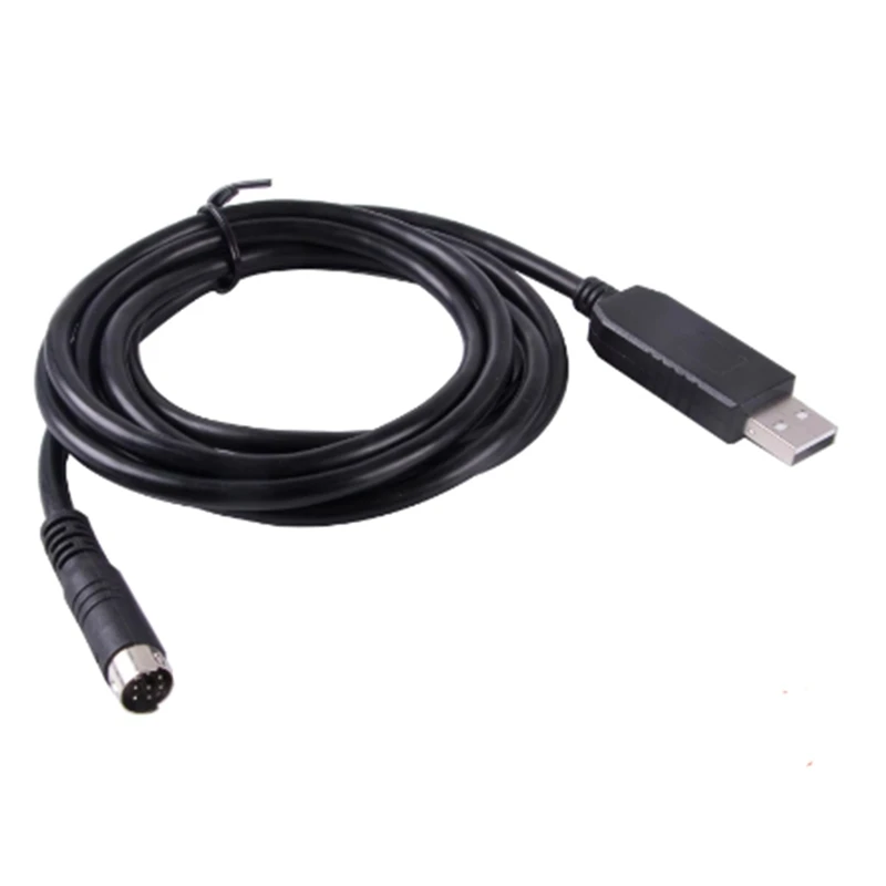 PL2303GT USB 8 Din Mini Plug Adapter RS232 Converter Programming Cable For-Allen Bradley Micrologix PLC 1100 Series