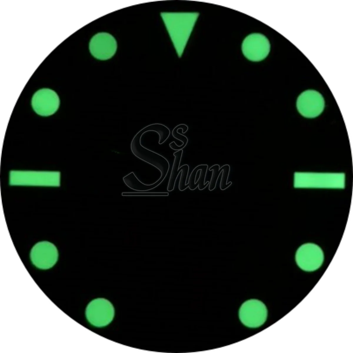 29mm Watch dial Black White Green Blue Green Luminous Fit NH35 Movement 6 o 'clock calendar Watch accessories