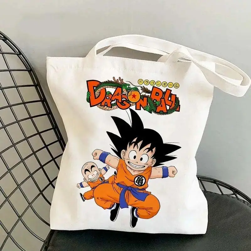 Dragon Ball japon grande capacité toile sac Anime sac à bandoulière femmes fourre-tout décontracté dessin animé enfants étudiant sacs à provisions cadeau