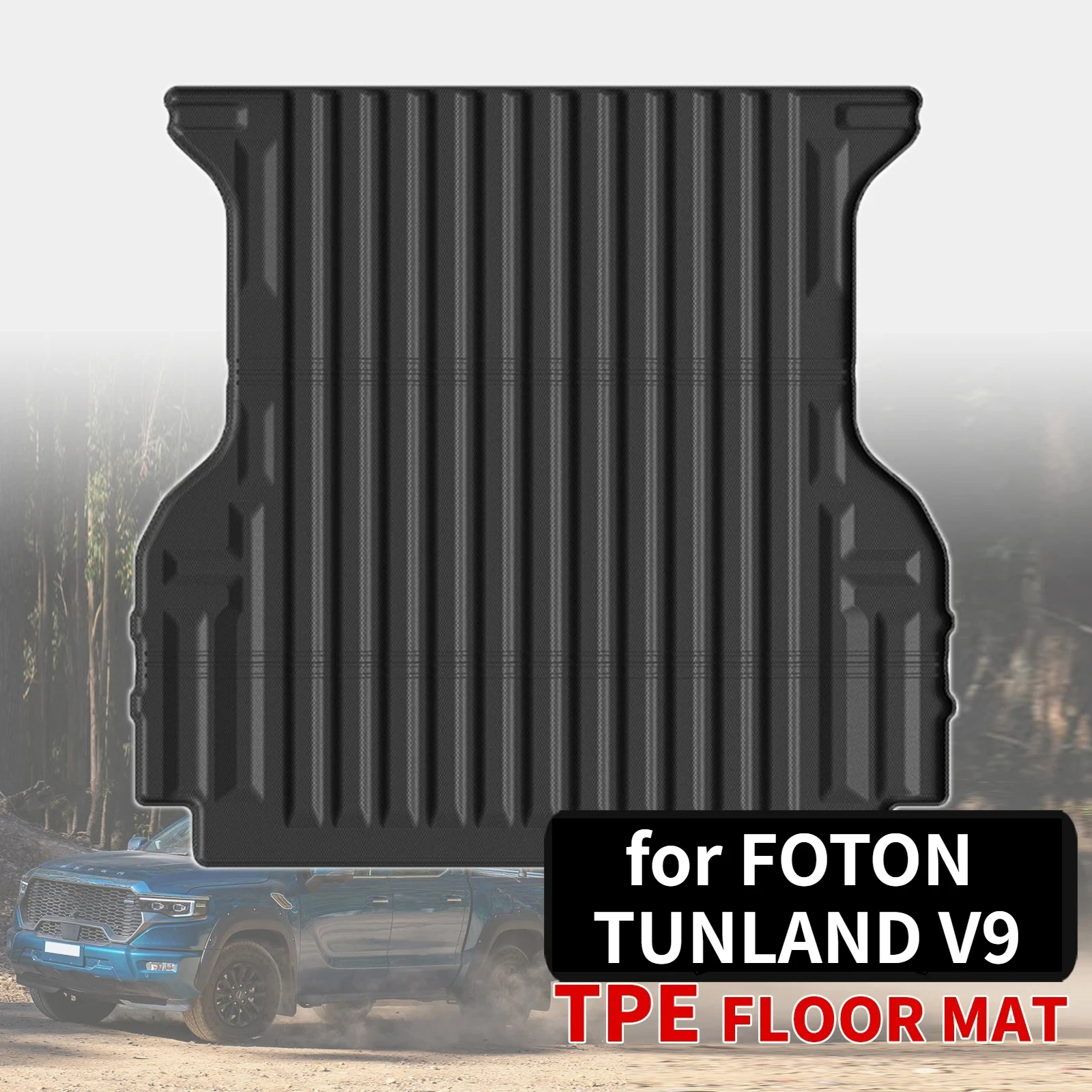 Für FOTON TUNLAND V9 7 9 LHD RHD Luxuriöse Umweltfreundliche TPE-Kofferraummatte Geruchlos Ungiftig Maßgeschneiderte Auto-Zubehörteile