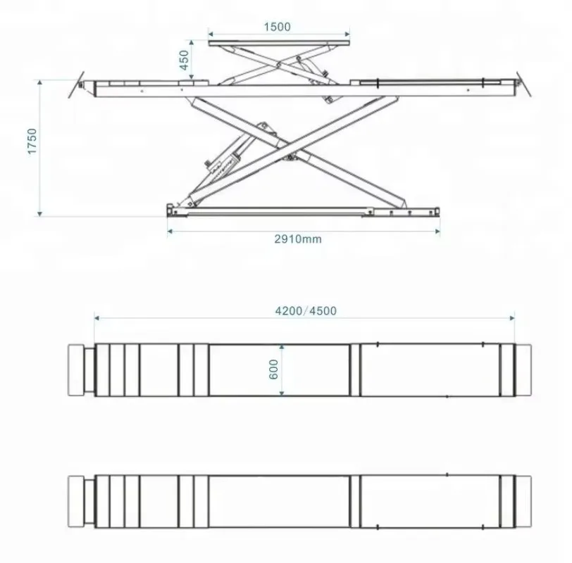 Scissor Lift Car Lift for Wheel Alignment