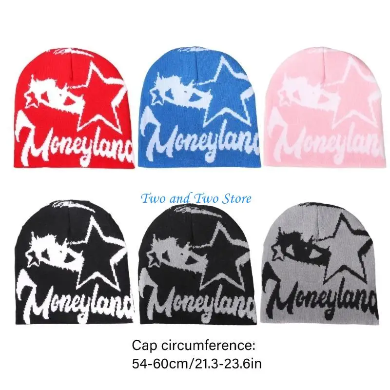 HX6F Stylish Knitted Hat Outdoor Sports Hat Casual Cool Hat Personality Trendy Hat