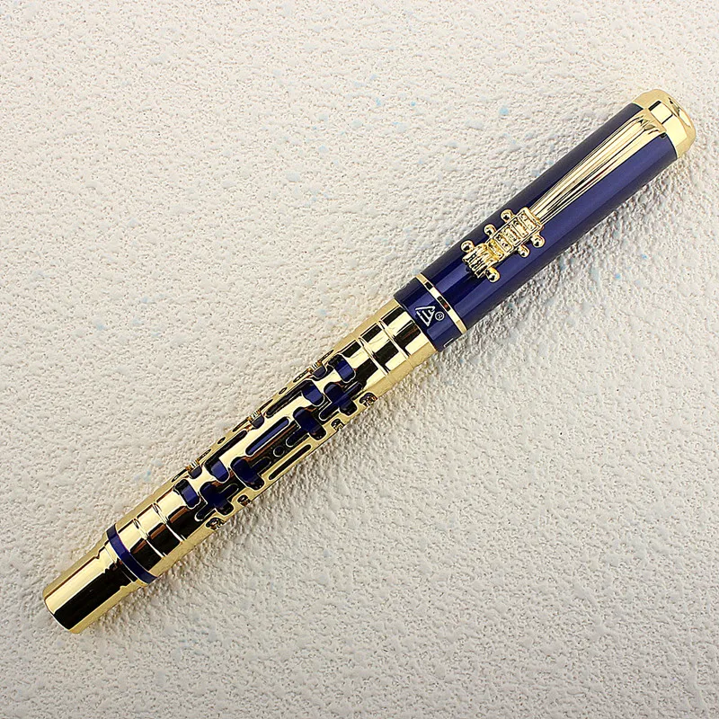 Luxury new Metal Roller Ball Pen 0.5MM Nib Beautiful hollowed out Writing Ink Pen for Business Office ballpoint pen