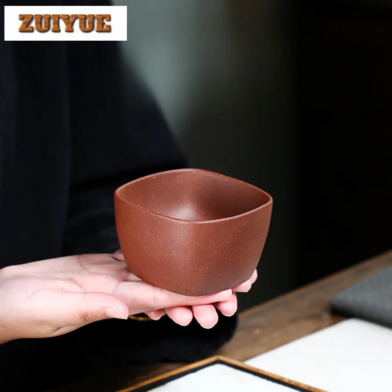 150ml Yixing Purple Clay Master Cup Handmade Round Sky Local Tea Bowl Tasting Tea Master Cup Meditation Cup Zisha Kung Fu Teaset