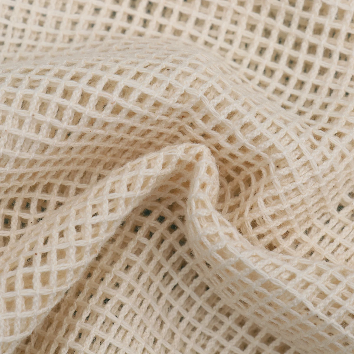 

1 pc Cotton Mesh Reusable Organic Drawstring Storage Bag Vegetable Fruit Grocery Bag For Fruits Vegetables Nuts 18X25Cm