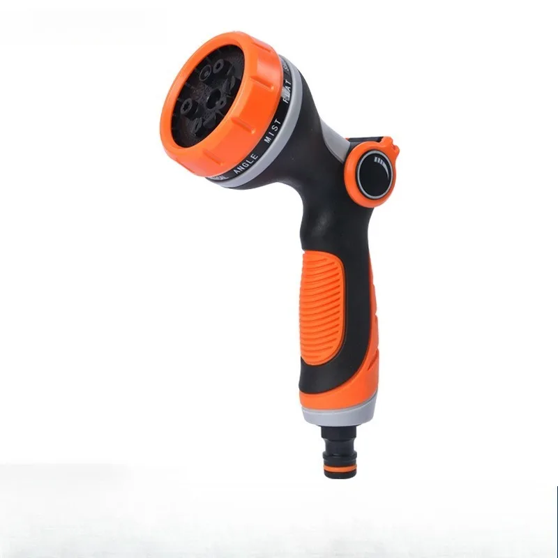 2025 New Functional Shower ABS Rubber Garden Spray Gun Thumb Push Ten Functions Car Washing Water Gun Household Rinse Tool