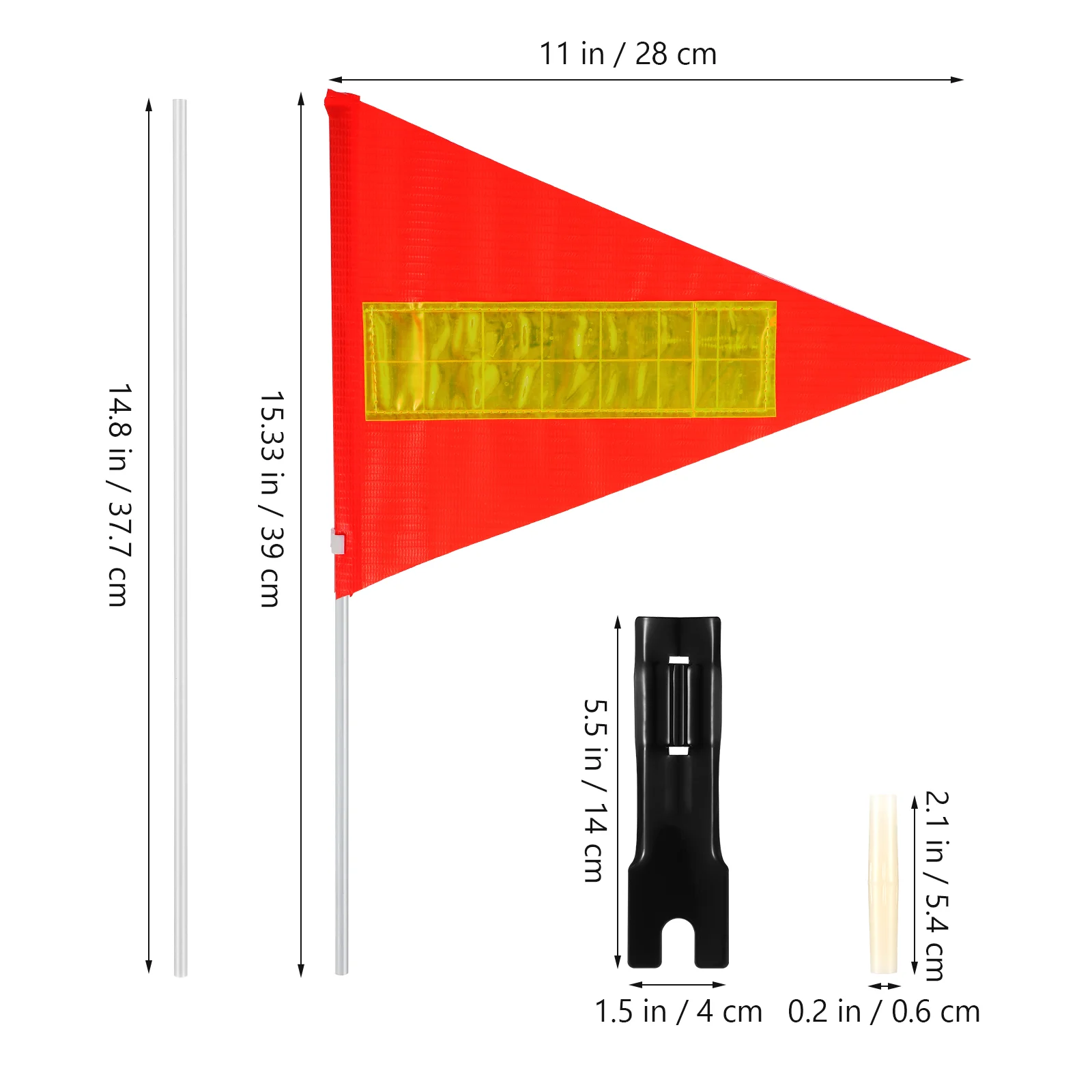 Height Visibility Bicycle Flag Reflective Poles Go Kart Flags With Bike Safety Child