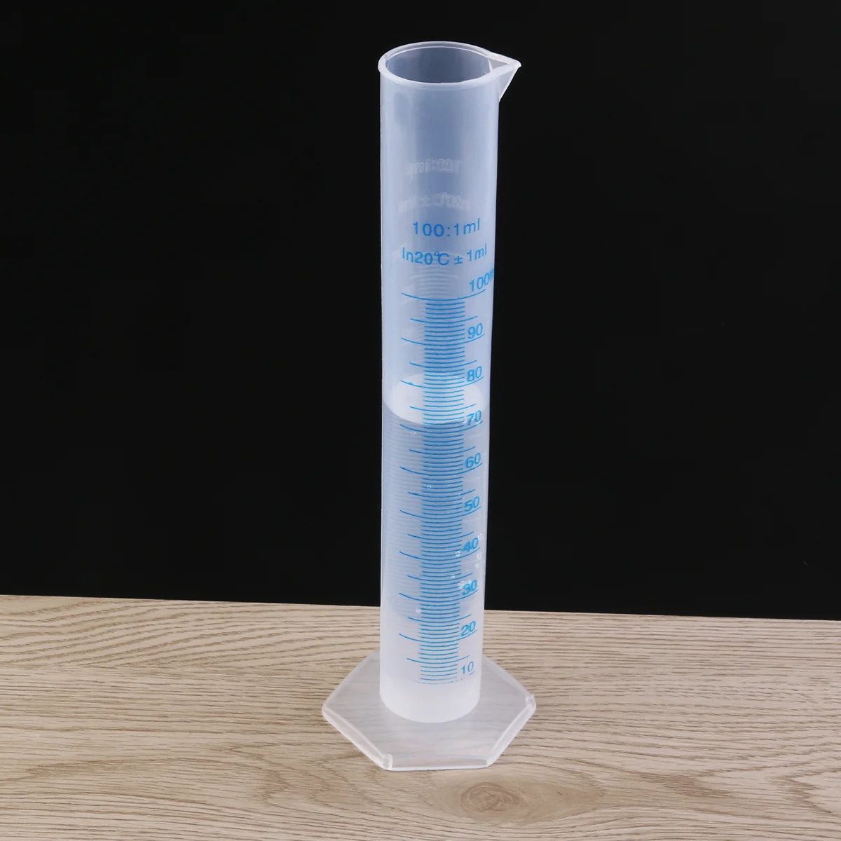 100Ml Plastic Graduated Measuring Cylinder Transparent Food-Grade Polypropylene Lab Test Resistant To Acids Bases Solvents