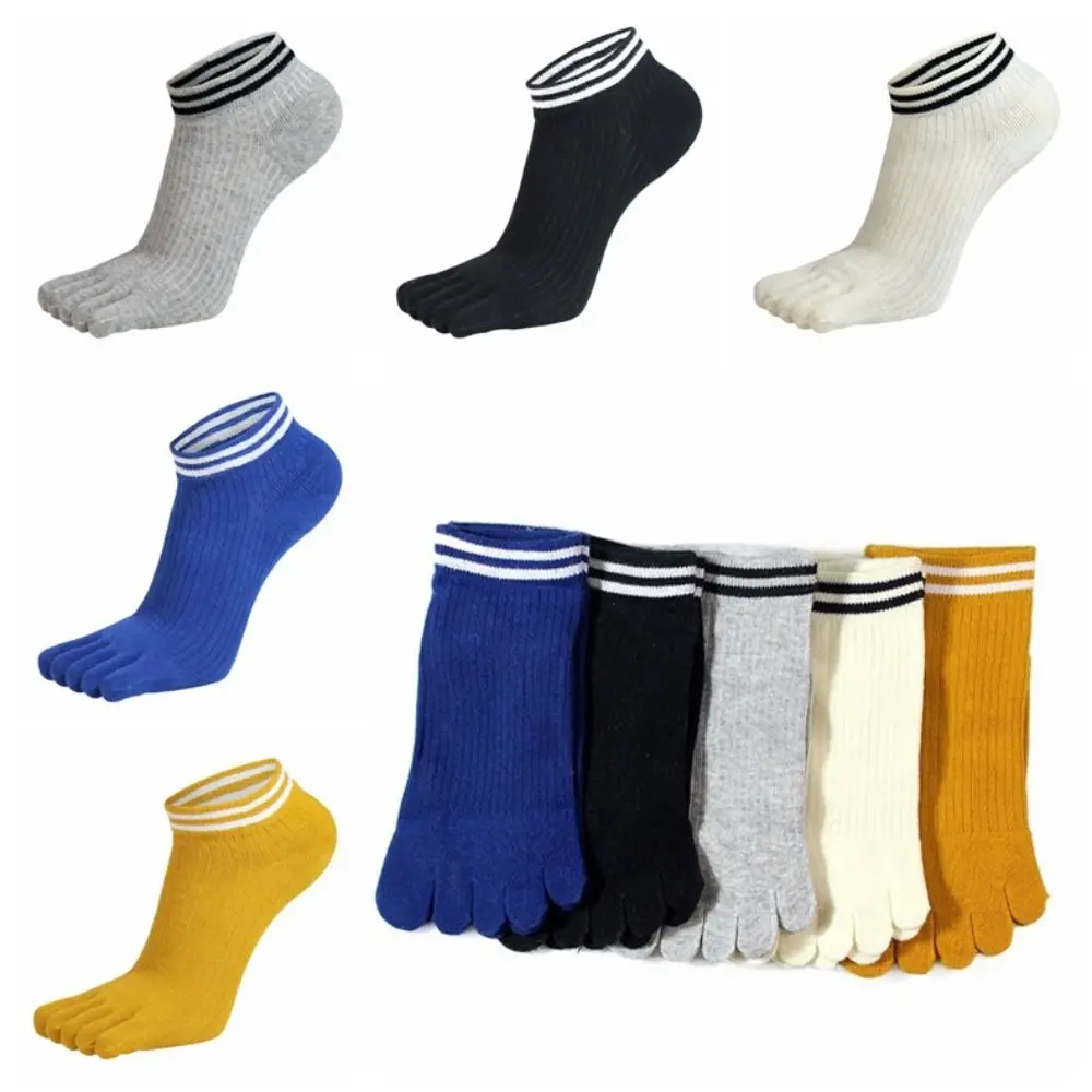 1 Pair of Mesh Socks EU36-40 Five Finger Socks Mesh Anti Friction Five Toe Socks Cotton Breathable No Show Ankle Socks Sports