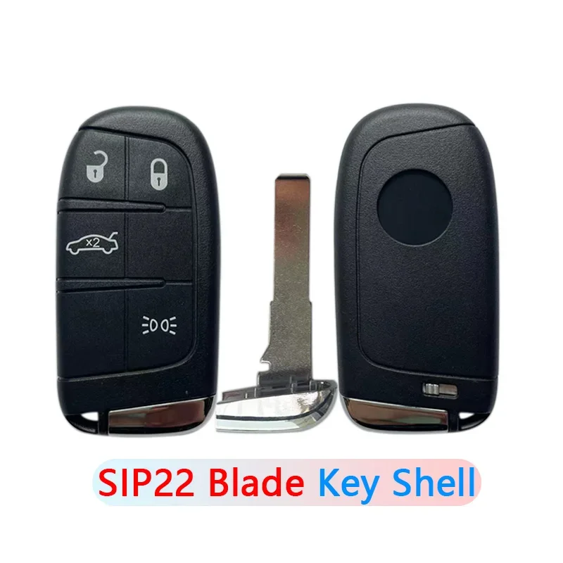 For Fiat 500 500L 500X Toro 2016 2017 2018 2019  SIP22 Blade with Logo Remote Car Key Replacement 4 button shell