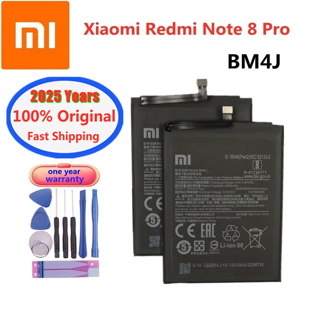 2025 Years 4500mAh BM4J 100% Original Battery For Xiaomi Redmi Note 8 Pro 8Pro Note8 Pro High Quality Phone Battery Bateria