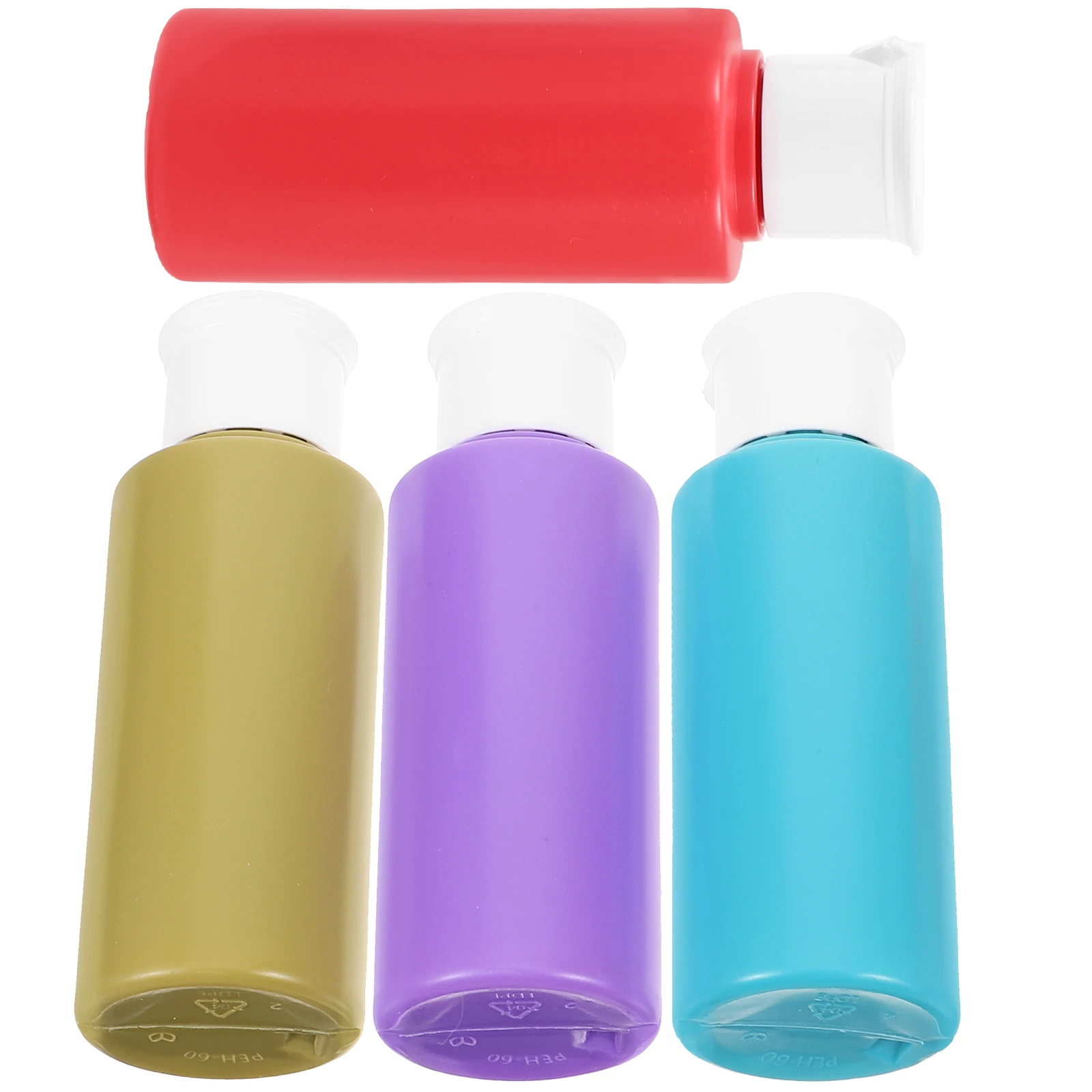 4Pcs Travel Empty Lotion Bottle Refillable Leakproof Squeeze Bottles for Shampoo Body Lotion Portable Travel Size Dispenser