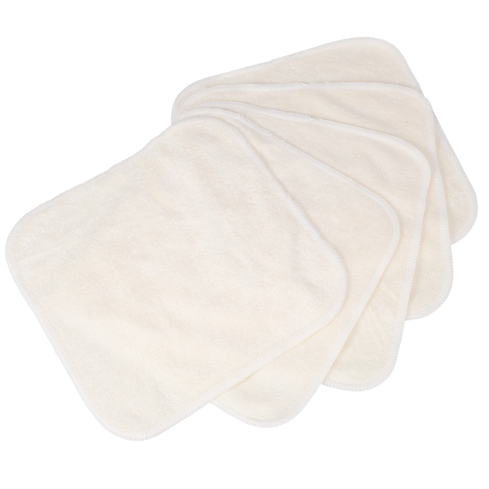 5 stks Bamboevezel Reinigingsdoekjes Herbruikbare Wasbare Zachte Gezichtshanddoeken Reisformaat Gezichtswashandjes Exfoliërende Washandjes