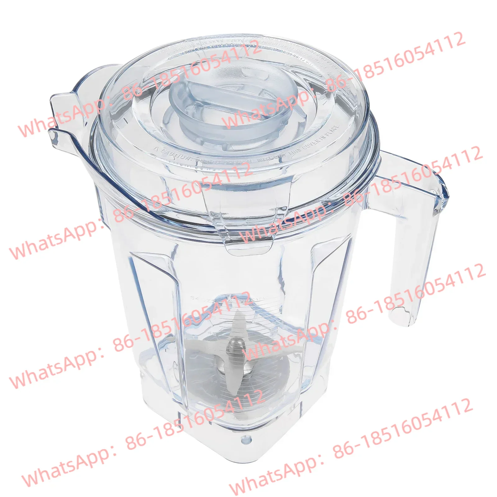 Recipiente liquidificador de perfil baixo de substituição de 64 onças com kit de lâmina e tampa adequado para Vitamix A3500 Ascent Series Auto-detectar 63126