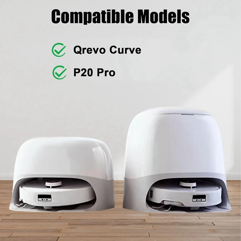 Accessories Kit For Roborock Qrevo Curve/P20 Pro Robot Vacuum Attachments Main Side Brushes Dust Bags Filters Wipes