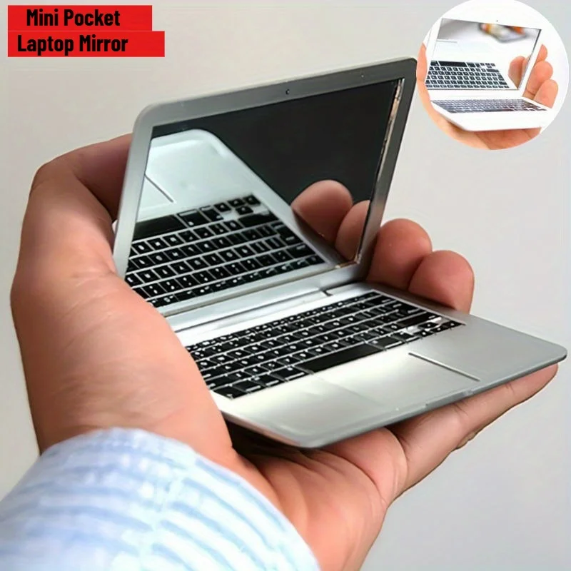 Foldable Laptop Mirror Creative Portable Mini Pocket Makeup Mirrors Room Decorations Home Travel Accessories Gift