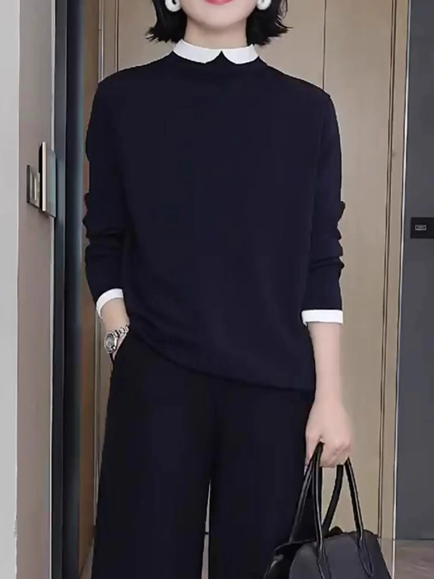 

Зимний цветной вязаный джемпер с длинным рукавом, мягкий и удобный базовый слой, корейский стиль, для повседневной носки