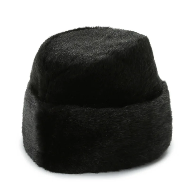 Winter Cap Thickened men\'s Old Hat Imitation Mink Hair Dad Old Hat Russian Toboggan