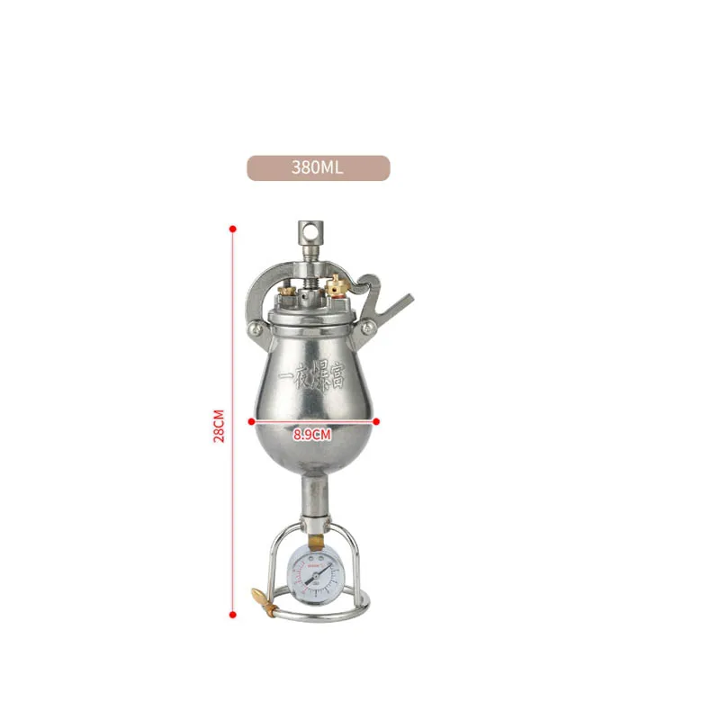 For Hand Popcorn Machine Open Firing Popcorn Puffing Machine Stainless Steel Mini Popper Small Manual Popcorn Maker Firing380ml