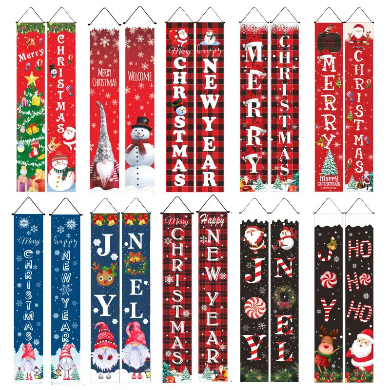 

New Year Christmas Banner Couplet Hanging Home Merry Christmas Decoration Home Decor Door Yard Porch Garden Christmas Ornament