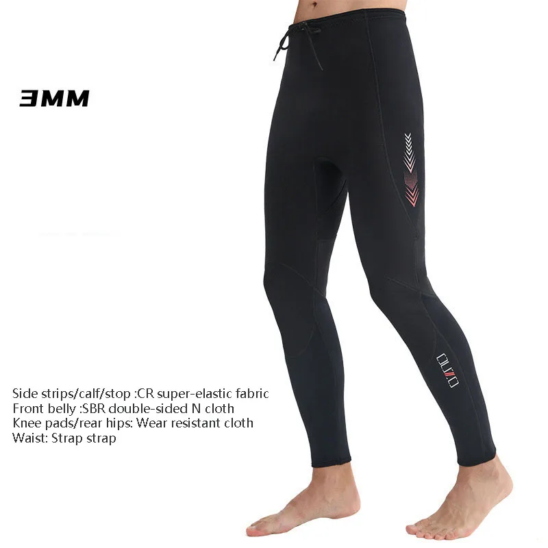 

3mm Neoprene Men's Surfing Deep Dive Long Pants Keep Warm Diving Pants Winter Swimming Snorkeling Kayaking Pants