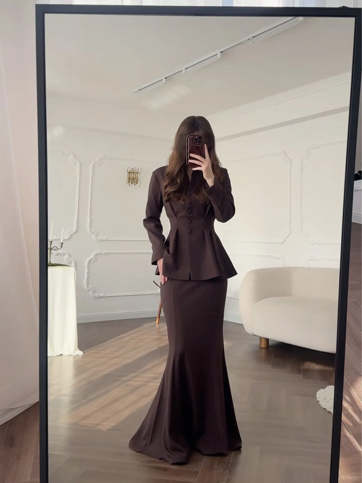 20525 vestidos femininos terno cor sólida manga longa elegante vestido de festa à noite conjunto cor sólida manga longa feminino topos