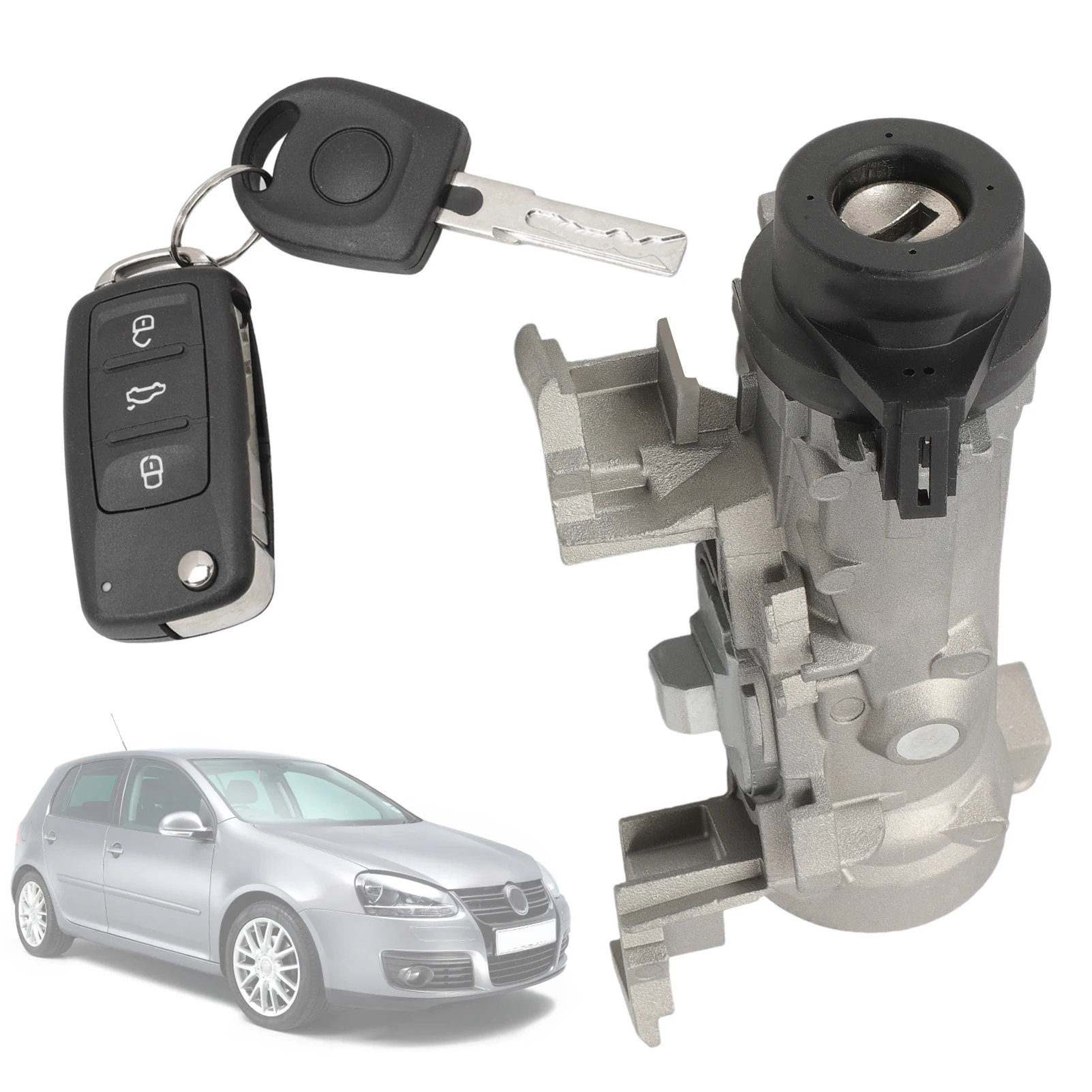 

For 1K0905851B Ignition Switch Lock Cylinder W/Intelligent Remote Control Key For VW Golf 2004-2011/Jetta 2006-2018/EOS 2007-20