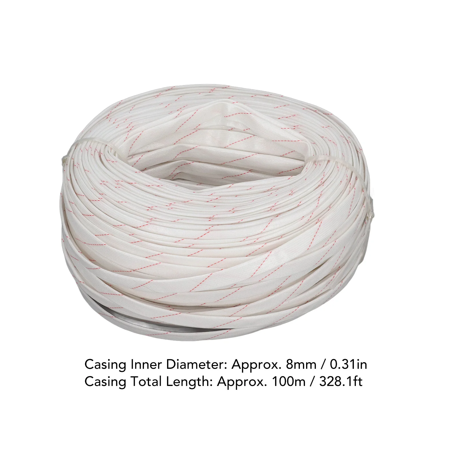 Wire Shield Sleeve 100m Length 8mm Diameter Polyethylene Resin Coated Fiberglass Heat Wrap Wire Shield