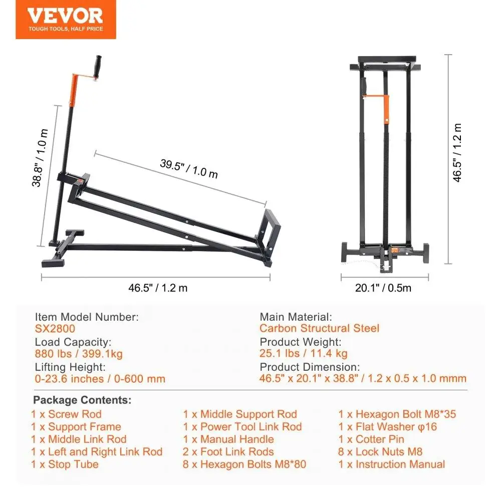 880 Pfund Hochleistungs-Aufsitzheber für Rasenmäher