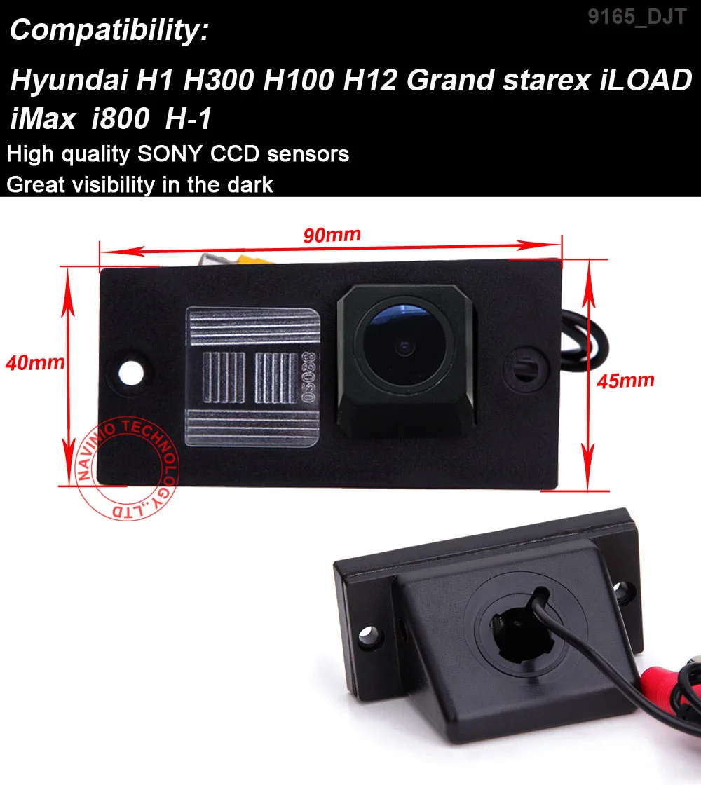 HD Car Rear View Backup camera for Hyundai H1 H300 H100 H12 Grand starex iLOAD iMax i800 H-1 license plate lamp