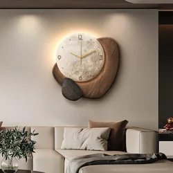 Stenen Lopende Restaurantklok Wanddecoratie Schilderij Creatieve High-End Gevoel Woonkamer Klok