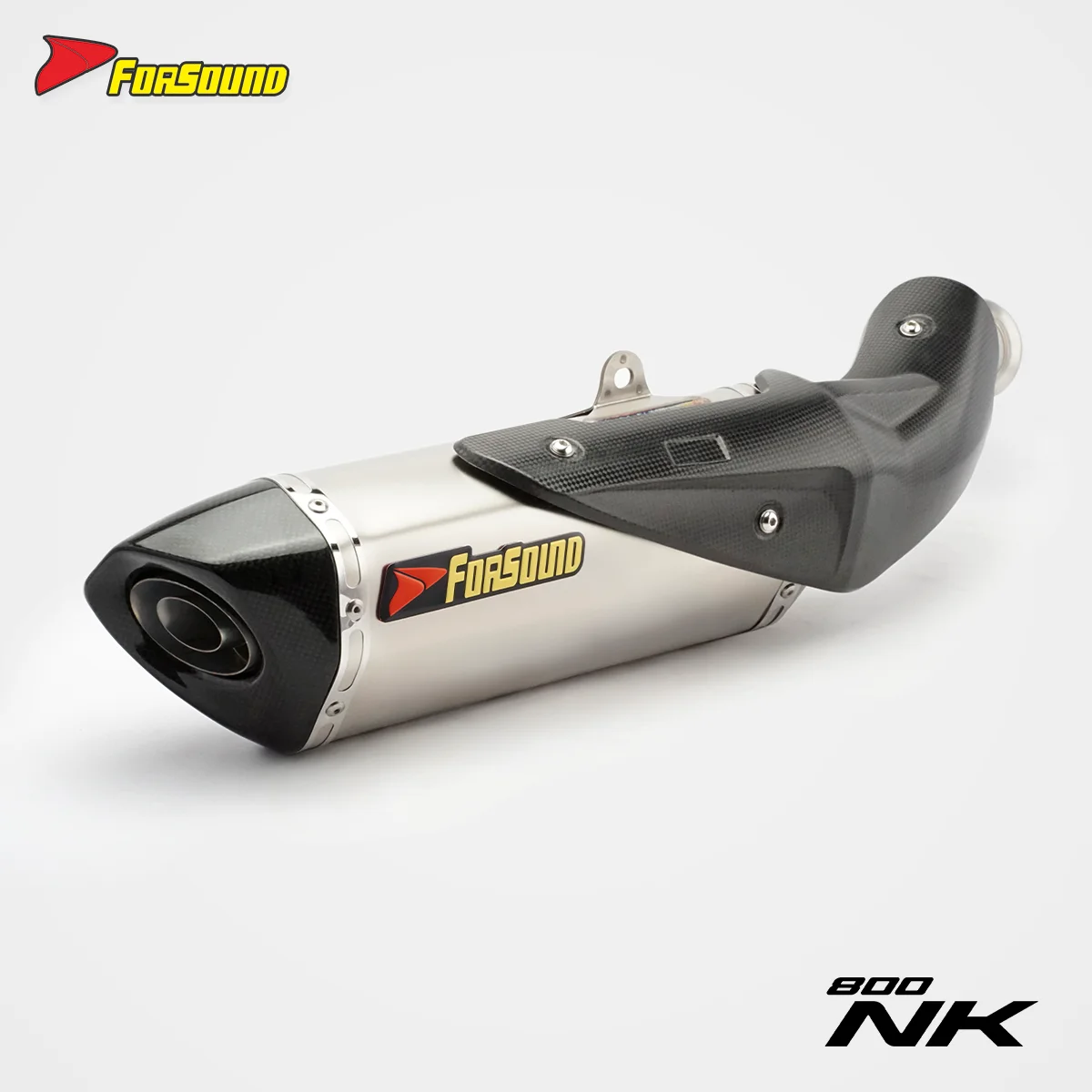 Forsound Factory Wholesale Price CFMOTO 800NK Titanium Exhaust Valved Muffler with Mid Pipe Resonator