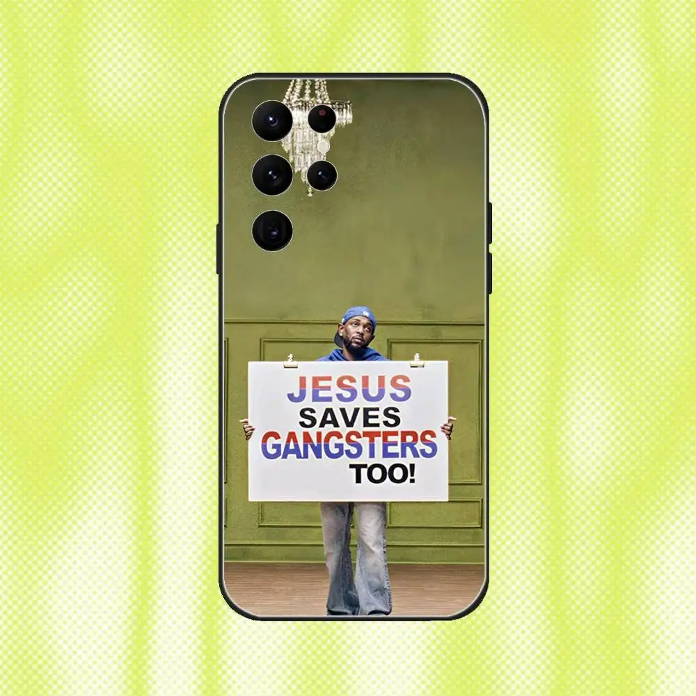 K-KendrickS Lamar GNX Capa de telefone para Samsung S 25,24,23,22,30,21,10,9,Ultra,Plus,Lite,FE,4,5G Capa macia preta